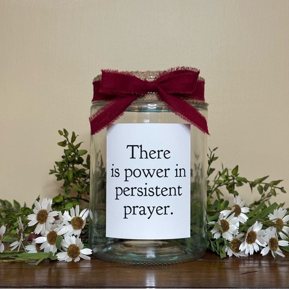 Prayer Jar - Christian Home Decor - Spiritual Tool - Faith Gift - Christian Gift